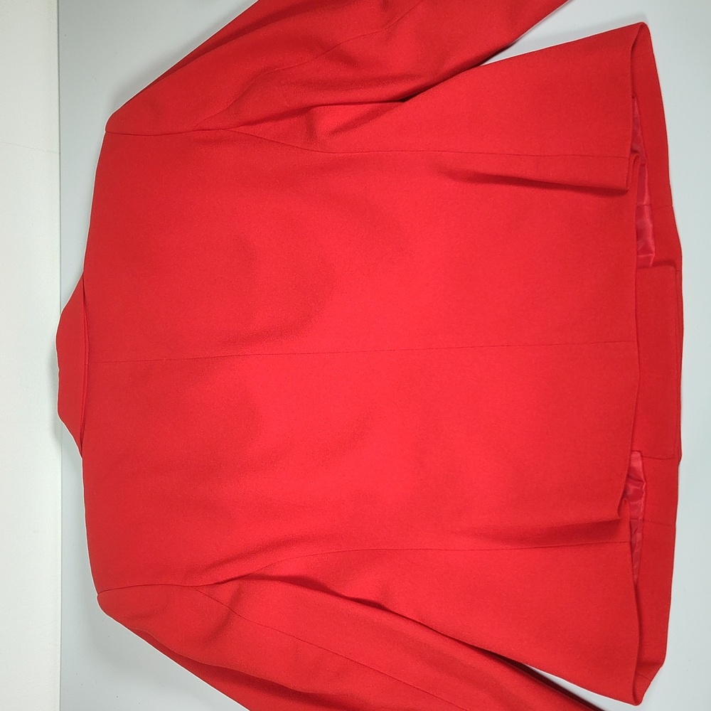 Vintage Rena Rowan for Saville bright red double breasted blazer jacket 4 - Picture 8 of 13